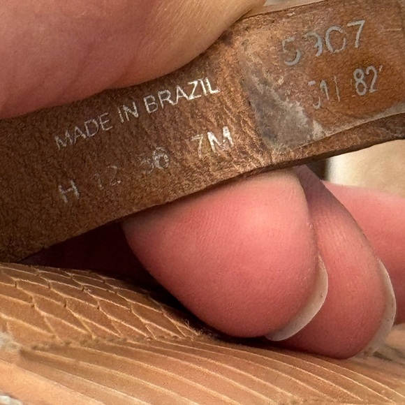 Tory Burch Gold Metal Snakeskin Miller Sandals - Picture 8 of 8